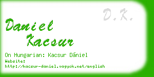 daniel kacsur business card