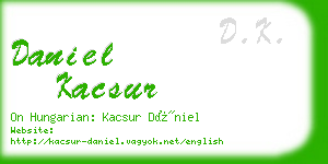 daniel kacsur business card